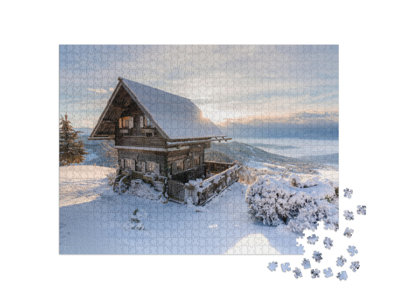 Puzzle 1000 pezzi „Alba invernale“