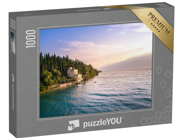 Puzzle 1000 pezzi „Antica villa sul lago di Garda, Toscolano Maderno, Lombardia“
