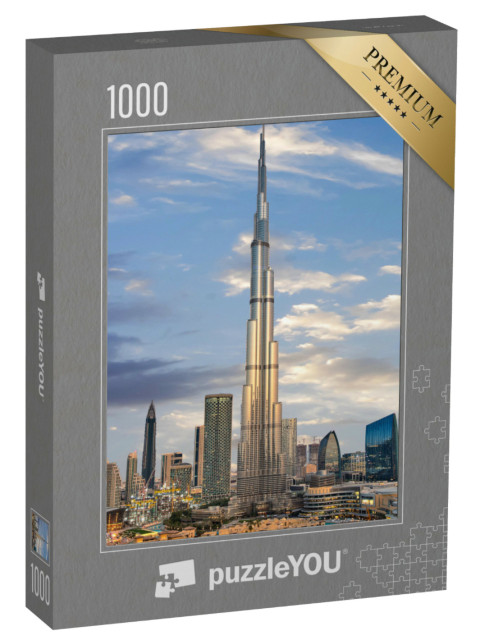 Puzzle 1000 pezzi „Lo skyline futuristico di Dubai, Downtown“