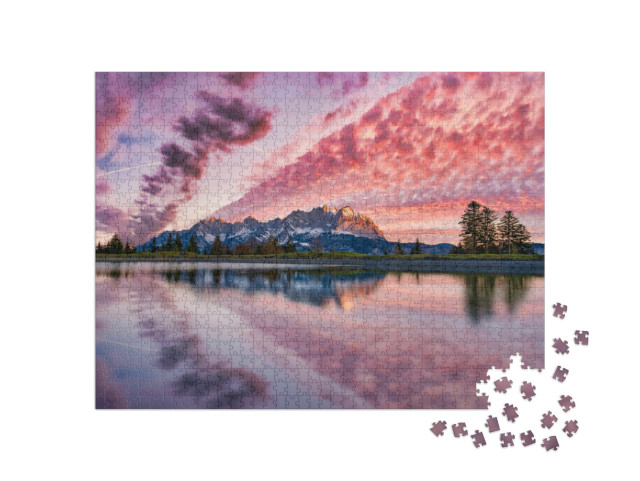 Puzzle 1000 pezzi „Wilder Kaiser al mattino presto“