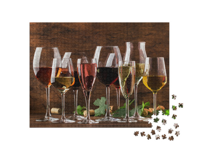 Puzzle 1000 pezzi „Degustazione di vini e spumanti“
