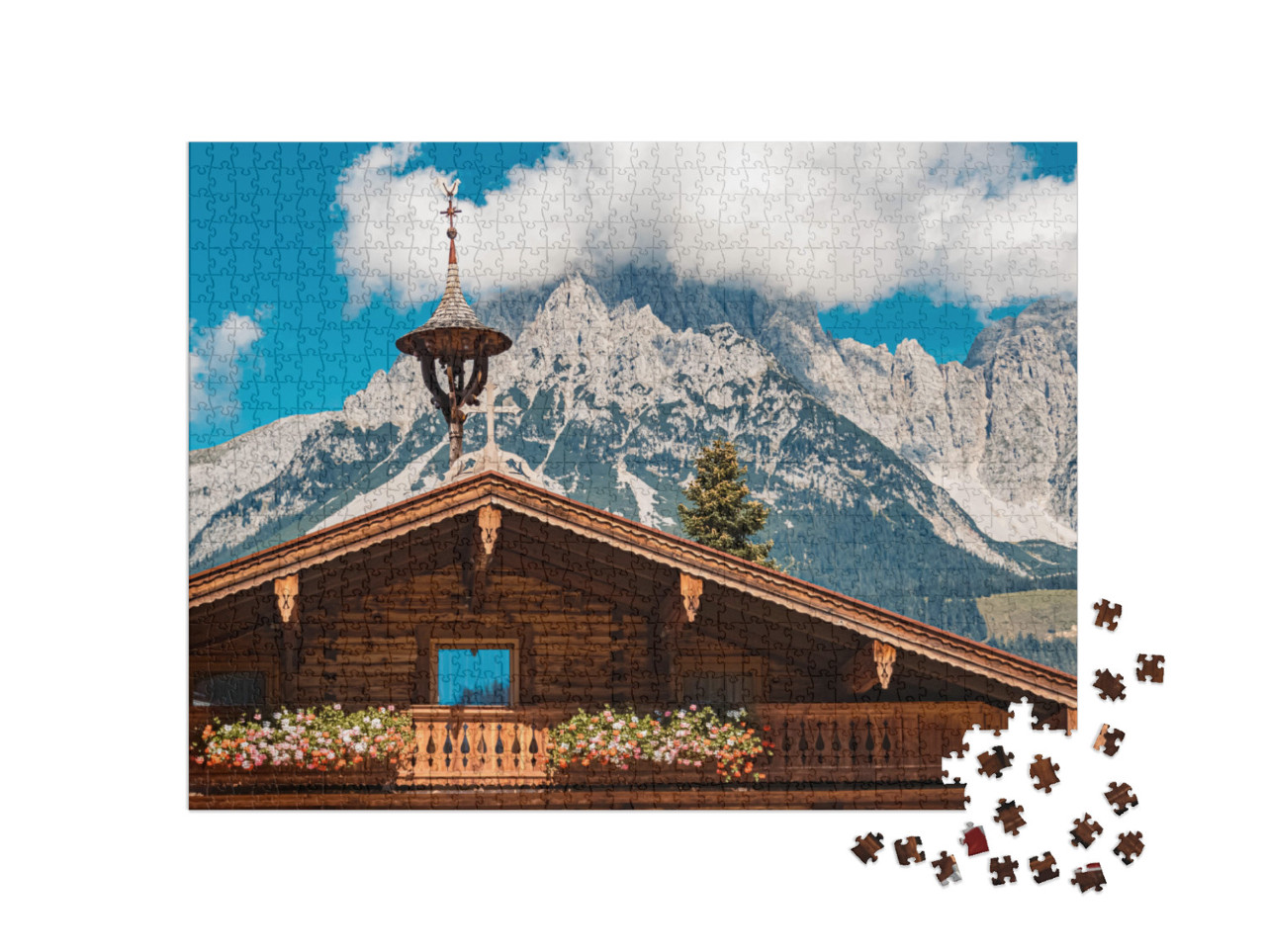 Puzzle 1000 pezzi „Ellmau am Wilden Kaiser, Tirolo, Austria“