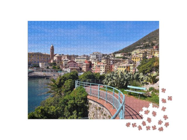 Puzzle 1000 pezzi „la passeggiata a mare di Genova nervi Italia“