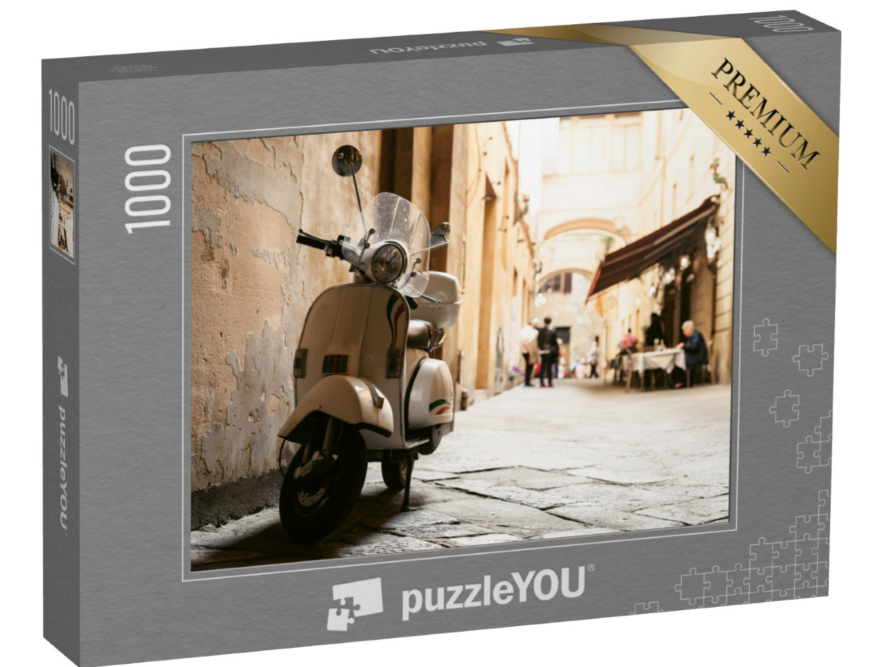 Puzzle 1000 pezzi „Uno dei mezzi di trasporto più diffusi in Italia, la Vespa d'epoca“