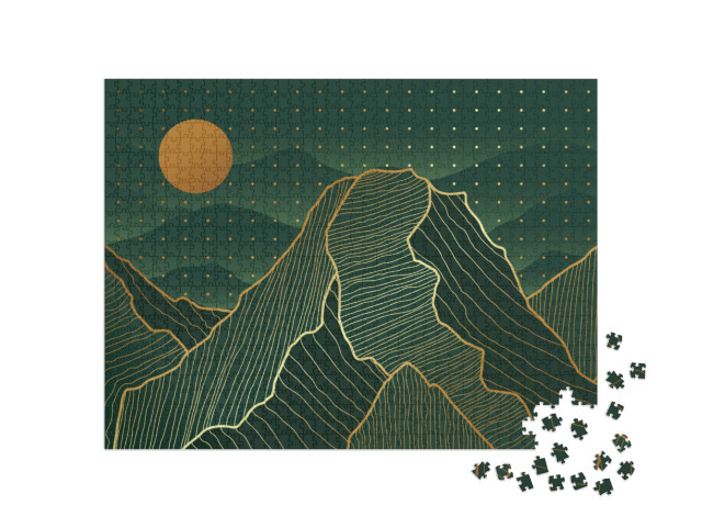 Puzzle 1000 pezzi „Montagne d'oro Art Deco“