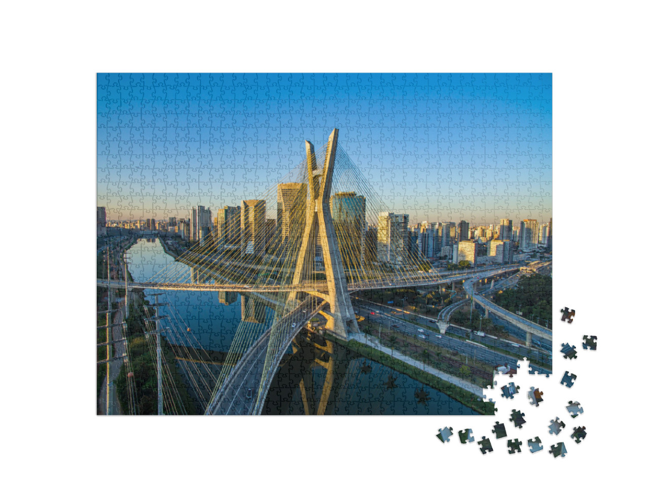 Puzzle 1000 pezzi „Ponte sospeso a San Paolo, Brasile“