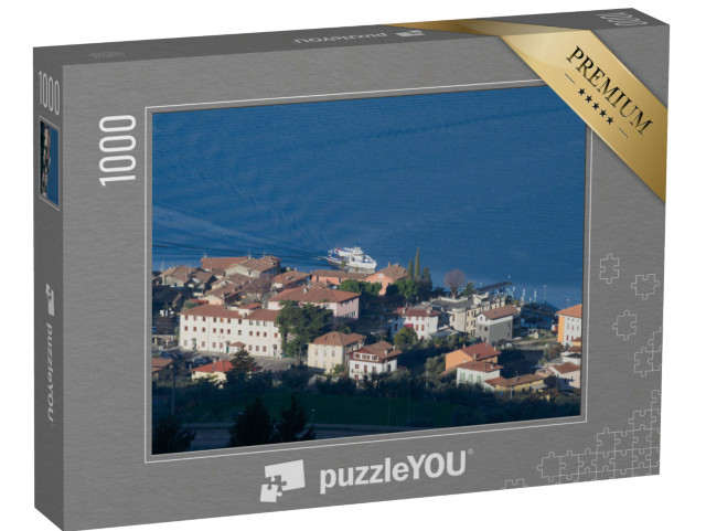 Puzzle 1000 pezzi „Villaggio di Sulzano, vicino al Lago d'Iseo, Italia“