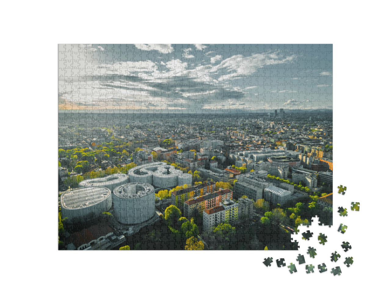 Puzzle 1000 pezzi „SDA Bocconi School of Management è un edificio moderno con aule e residenze per studenti. Milano, Italia“