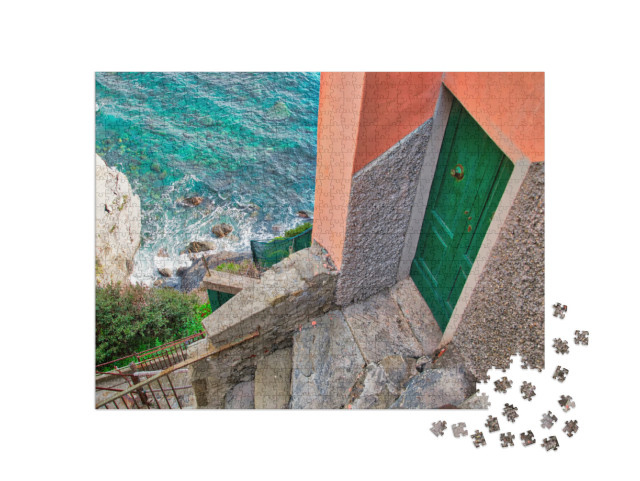 Puzzle 1000 pezzi „Italia, Manarola strade panoramiche colorate“