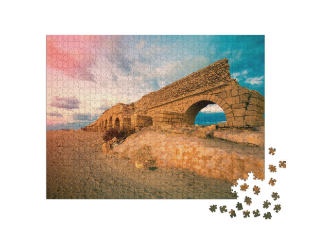 Puzzle 1000 pezzi „Antico acquedotto di Cesarea, Israele“