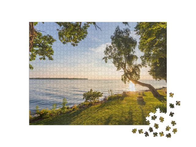 Puzzle 1000 pezzi „Tramonto sul lago Michigan“