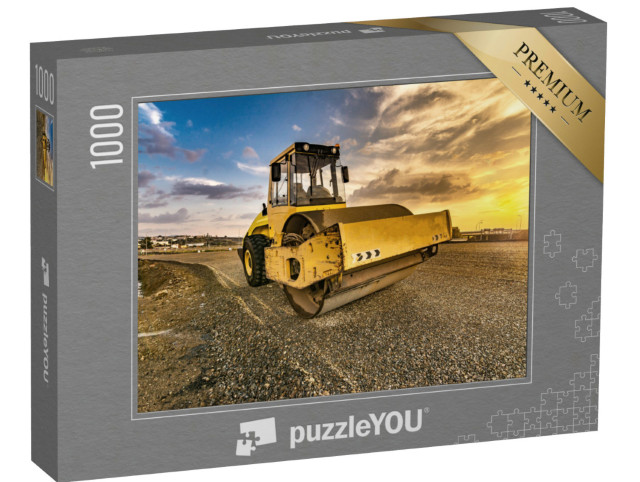 Puzzle 1000 pezzi „Rullo compressore per lavori di costruzione stradale“