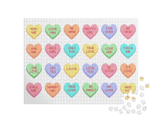Puzzle 1000 pezzi „Dolci e cuori per San Valentino“