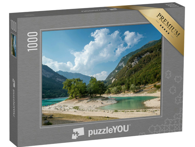 Puzzle 1000 pezzi „Lago di Tenno, lago turchese tra le montagne. Lago di Tenno. Italia“