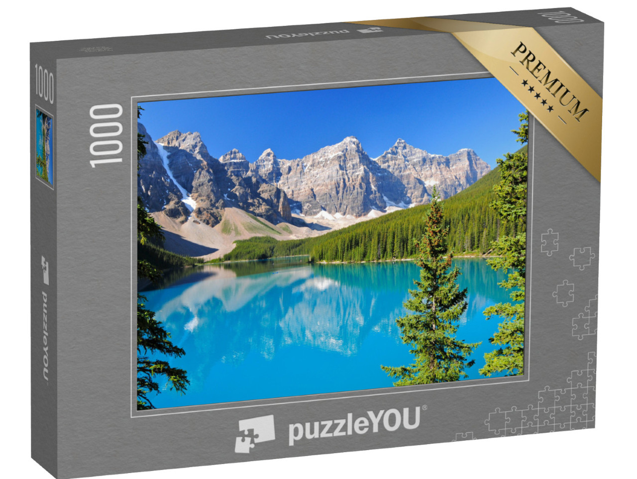 Puzzle 1000 pezzi „Lago Moraine di colore turchese, Canada“