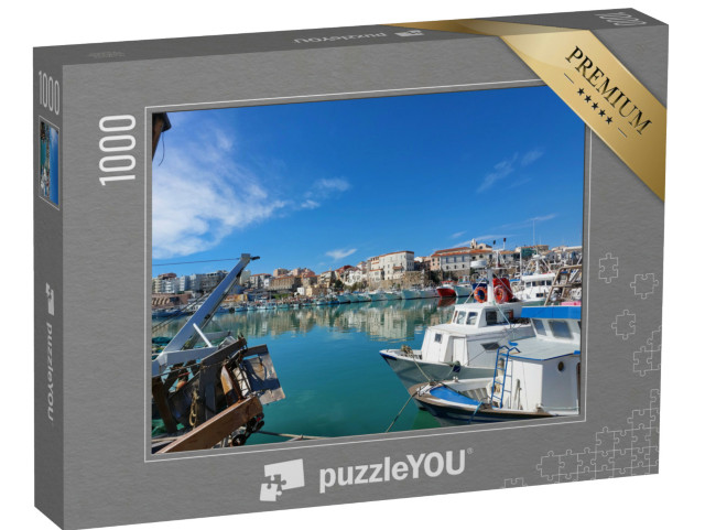 Puzzle 1000 pezzi „Porto italiano con città termoli Molise abruzzo Puglia“