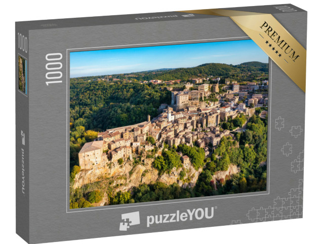 Puzzle 1000 pezzi „Il borgo medievale di Pitigliano sopra le rupi tufacee in provincia di Grosseto, Toscana“