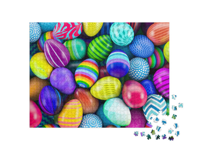 Puzzle 1000 pezzi „Uova di Pasqua colorate“