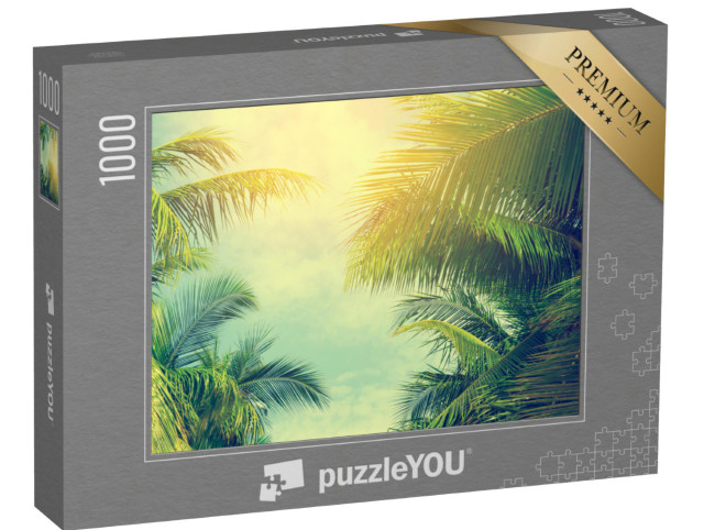 Puzzle 1000 pezzi „Palme sotto un cielo blu“