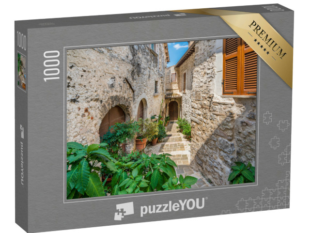 Puzzle 1000 pezzi „Il piccolo e bellissimo borgo di Casteldilago, vicino ad Arrone. In provincia di Terni, Umbria“