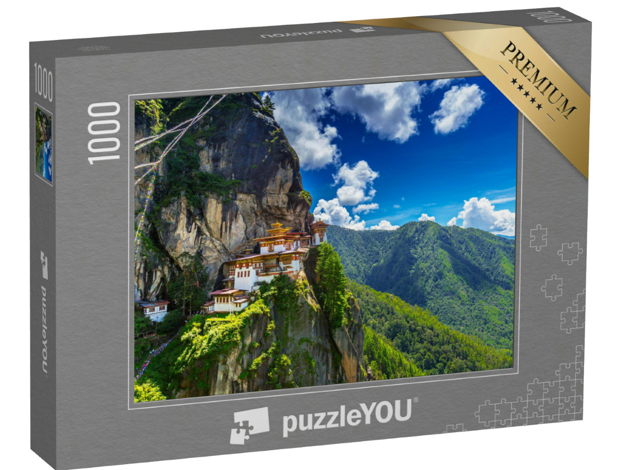 Puzzle 1000 pezzi „Taktshang Goemba, Monastero del Nido della Tigre, Bhutan“