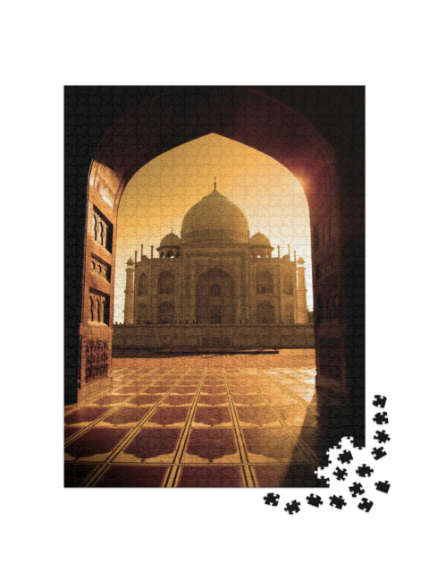 Puzzle 1000 pezzi „Il Taj Mahal alla luce del sole“