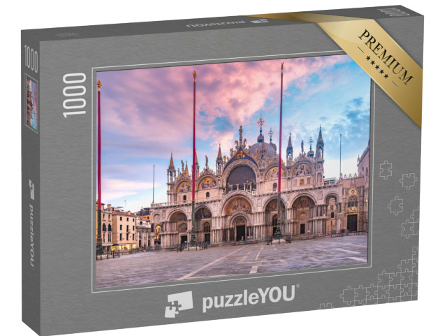 Puzzle 1000 pezzi „Basilica di San Marco vista da Piazza San Marco all'alba, Venezia, Italia.“