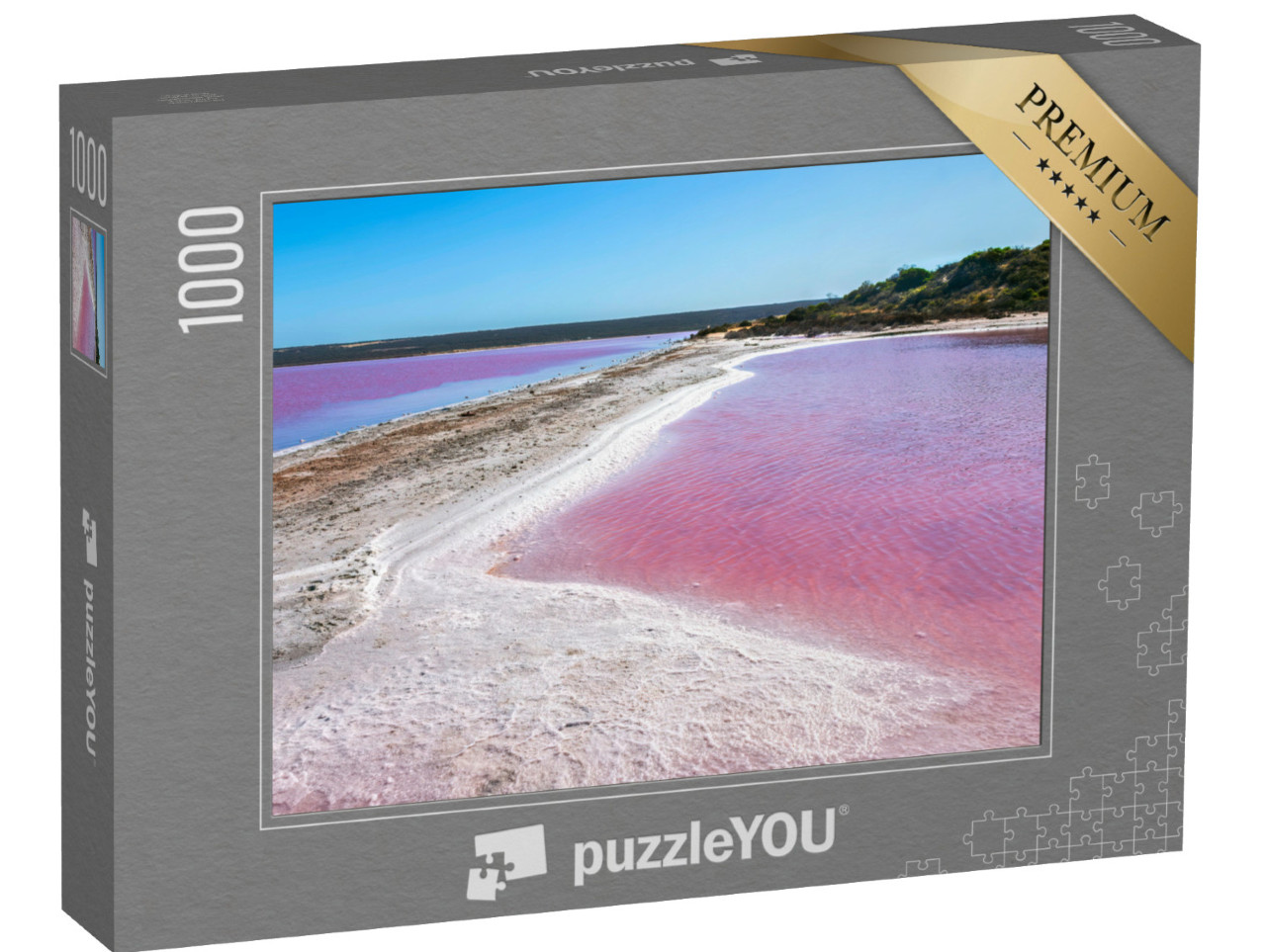 Puzzle 1000 pezzi „Il lago Pink Salt vicino a Gregory, nell'Australia Occidentale“