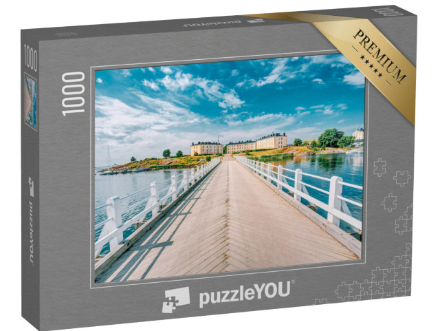 Puzzle 1000 pezzi „Ponte verso la fortezza navale di Suomenlinna, Helsinki, Finlandia“