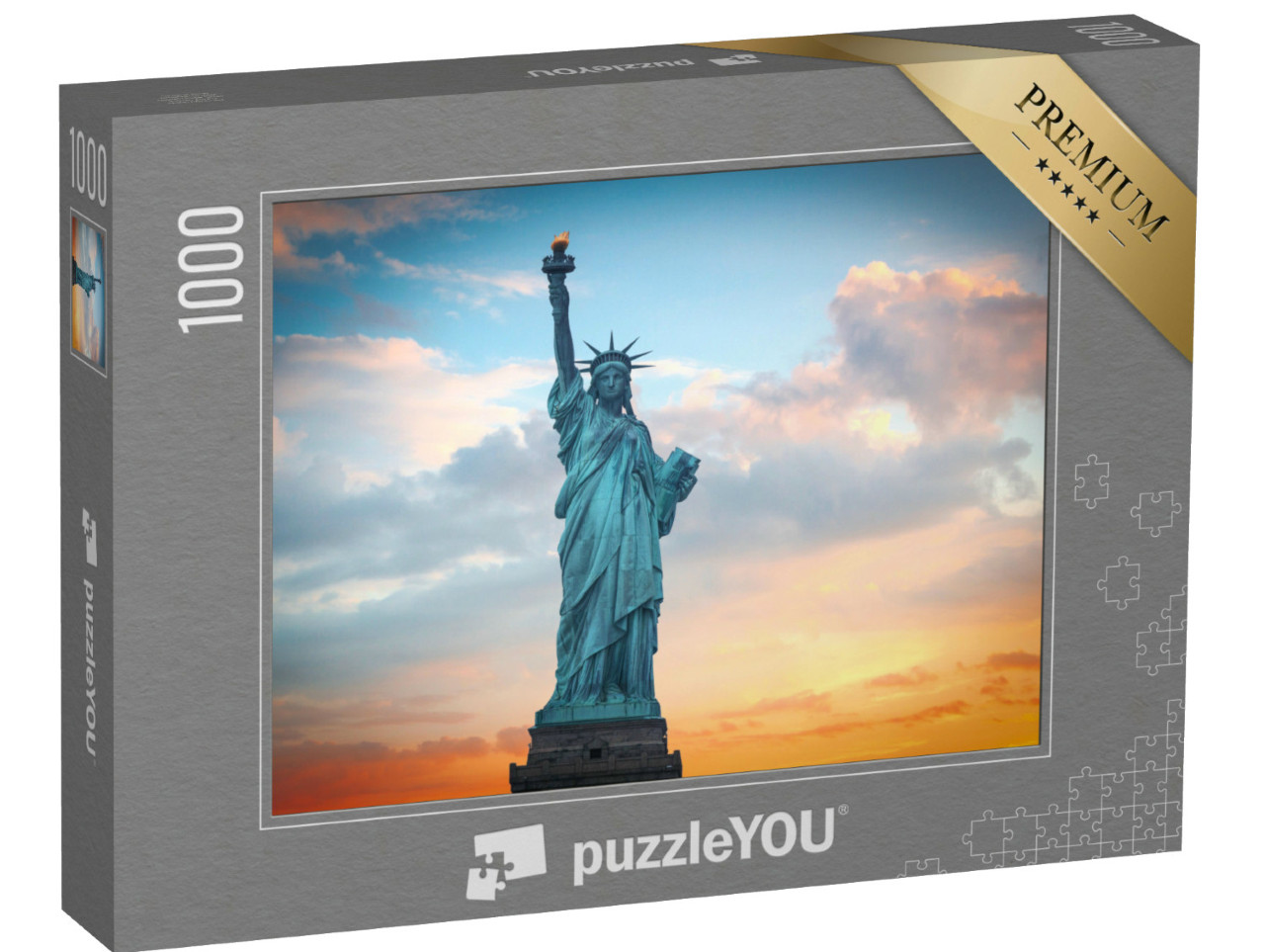 Puzzle 1000 pezzi „La Statua della Libertà nella luce del mattino“
