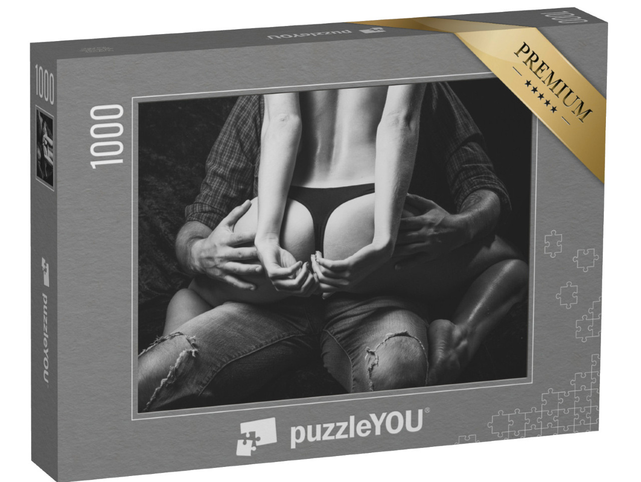 Puzzle 1000 pezzi „Arte erotica: Lei siede sulle sue ginocchia“