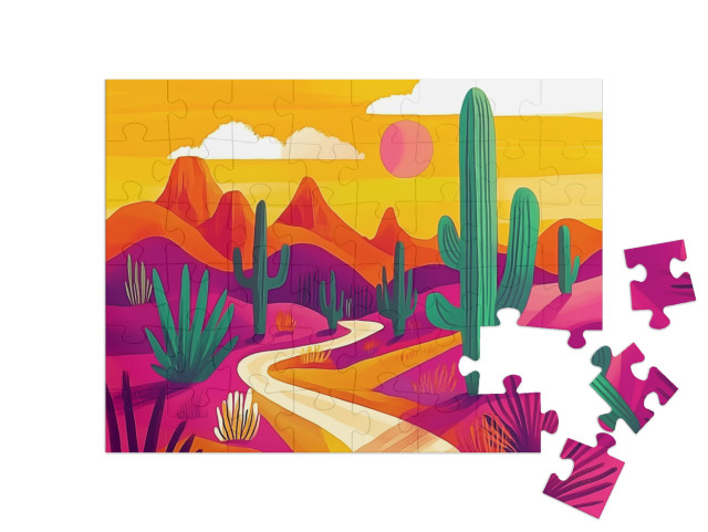 Puzzle 48 pezzi „La magia del deserto dorato“