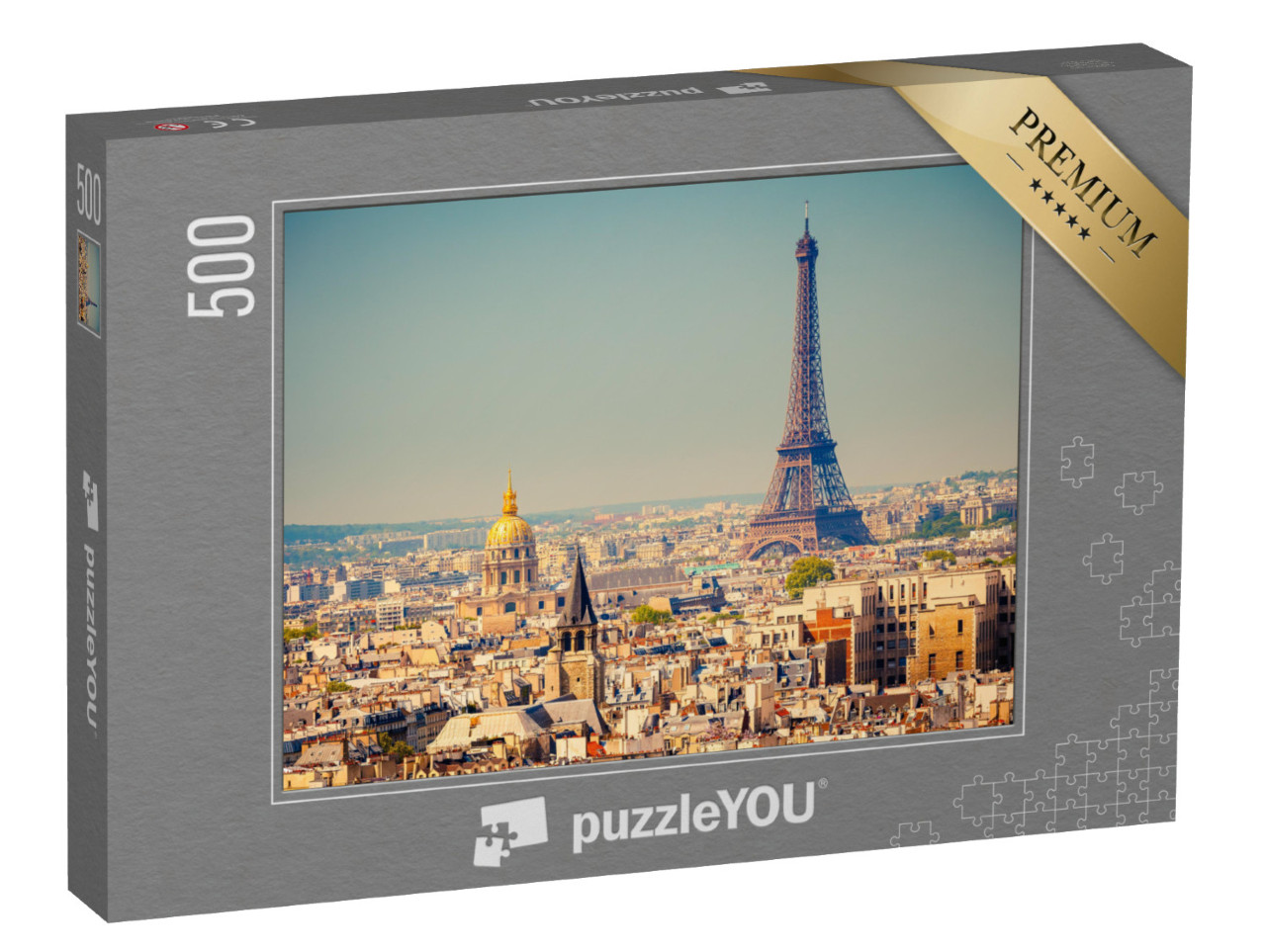 Puzzle 500 pezzi „Vista della Torre Eiffel, Parigi, Francia“