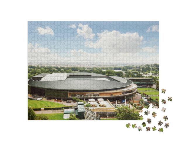 Puzzle 1000 pezzi „Stadio di Wimbledon, Londra sullo sfondo“