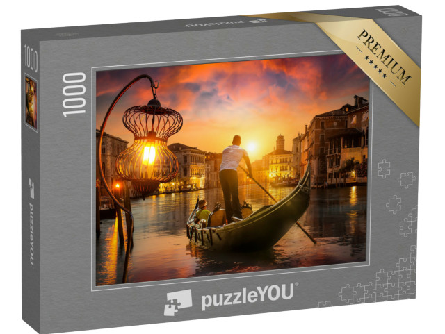 Puzzle 1000 pezzi „Canal Grande al tramonto, Venezia, Italia“
