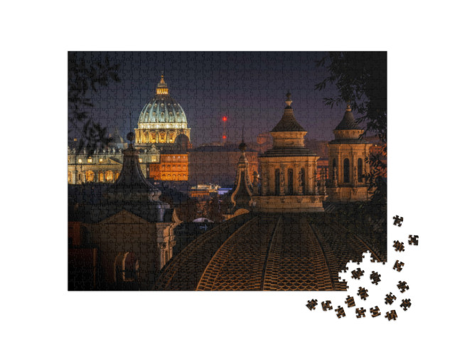 Puzzle 1000 pezzi „Città del Vaticano, Basilica di San Pietro da Roma“