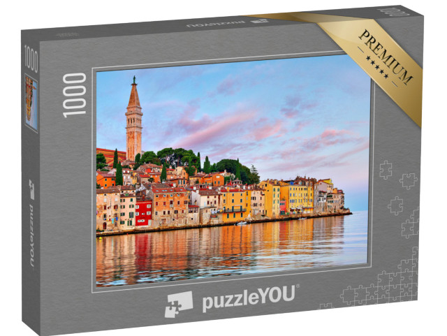 Puzzle 1000 pezzi „L'alba sull'Istria e Rovigno, Croazia“