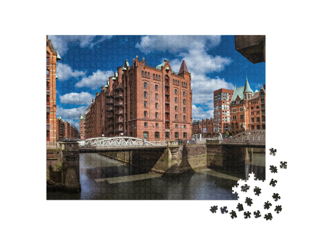 Puzzle 1000 pezzi „Amburgo Speicherstadt“
