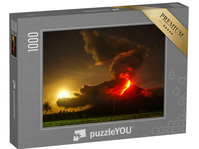 Puzzle 1000 pezzi „Eruzione del vulcano Mayon nelle Filippine“