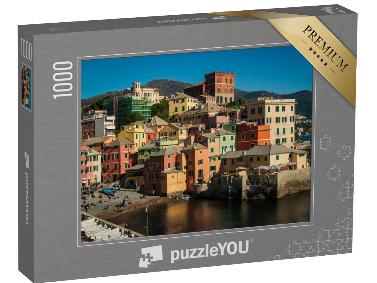 Puzzle 1000 pezzi „L'antico borgo di pescatori di Boccadasse, vicino alla città di Genova.“