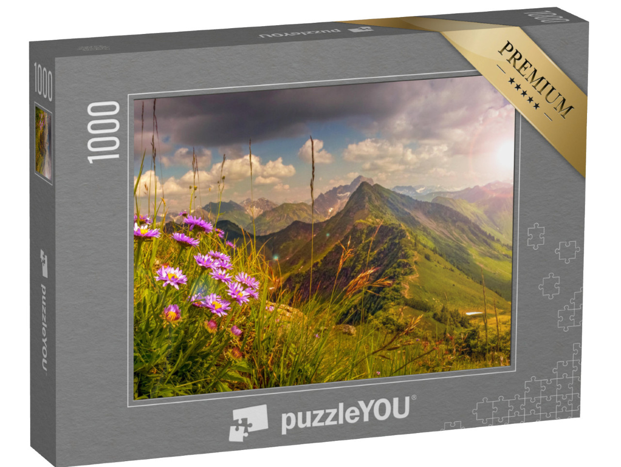 Puzzle 1000 pezzi „Tramonto sulle Alpi, Austria“