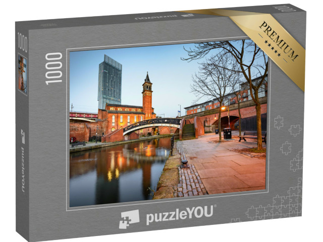 Puzzle 1000 pezzi „Area del canale a Manchester, Inghilterra nord-occidentale“
