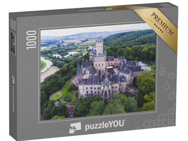 Puzzle 1000 pezzi „Castello di Marienburg vicino ad Hannover, veduta aerea, Bassa Sassonia, Germania“