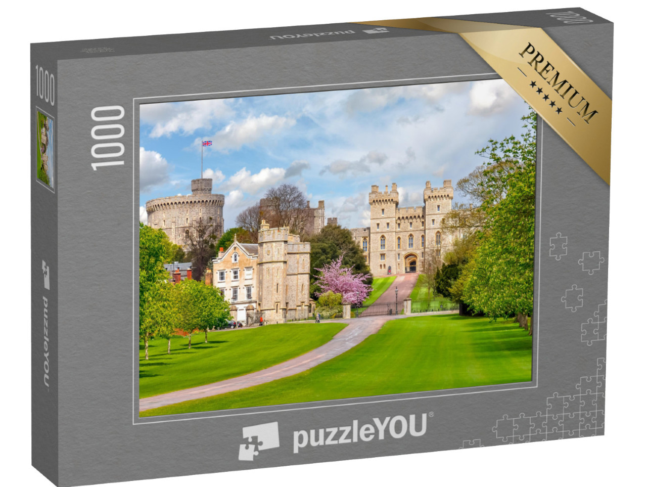 Puzzle 1000 pezzi „Castello di Windsor in primavera, Inghilterra“