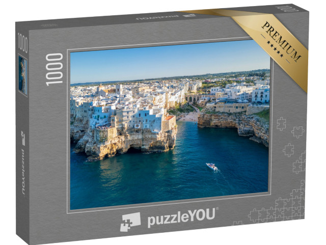 Puzzle 1000 pezzi „Polignano a Mare vista dal drone in Italia“