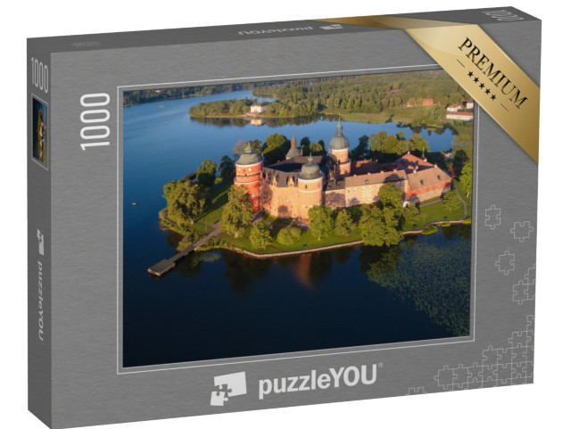 Puzzle 1000 pezzi „Vista aerea del castello di Gripsholm, Mariefred, Svezia“