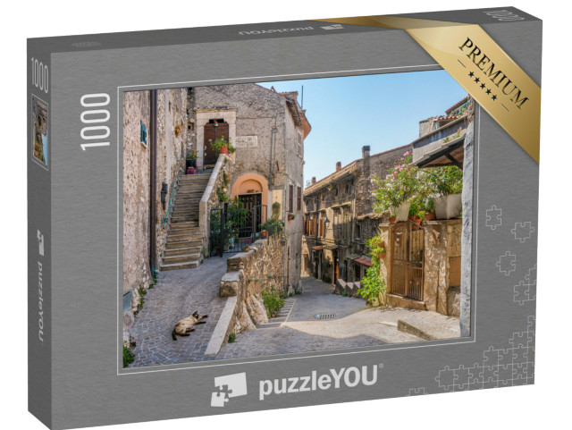 Puzzle 1000 pezzi „Scorcio panoramico a Montecelio, bella cittadina in provincia di Roma, Lazio, Italia.“