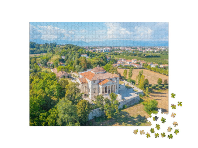 Puzzle 1000 pezzi „Villa la Rotonda nella città italiana di Vicenza.“