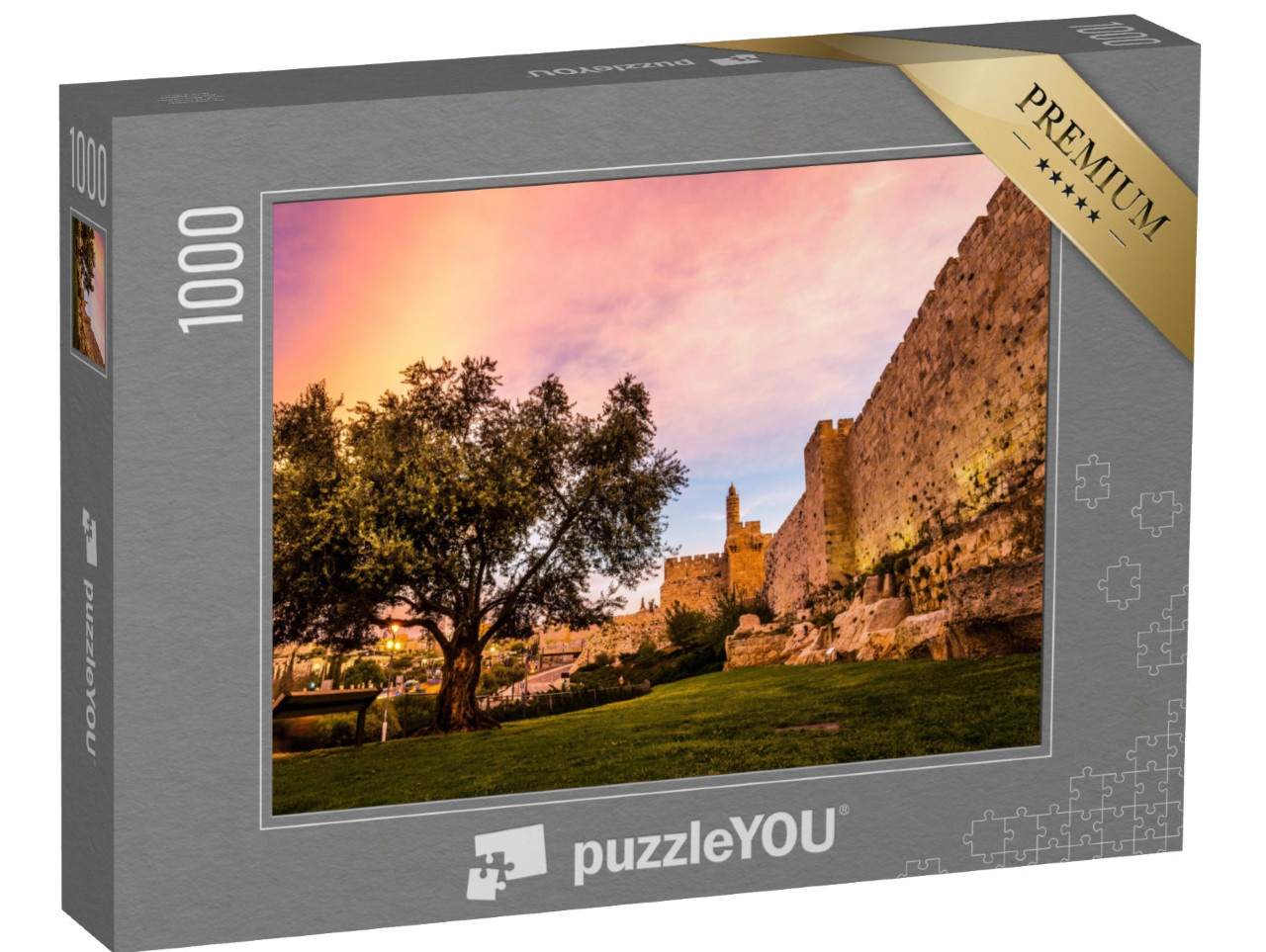 Puzzle 1000 pezzi „Il minareto della Torre di Davide, Gerusalemme, Israele“