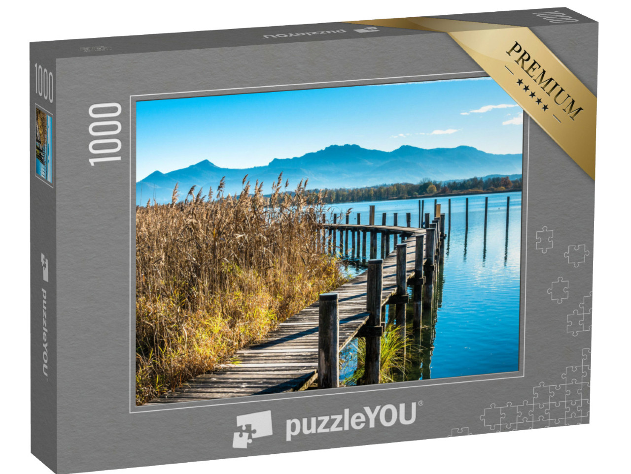 Puzzle 1000 pezzi „Paesaggio sul lago Chiemsee - Baviera - Germania“